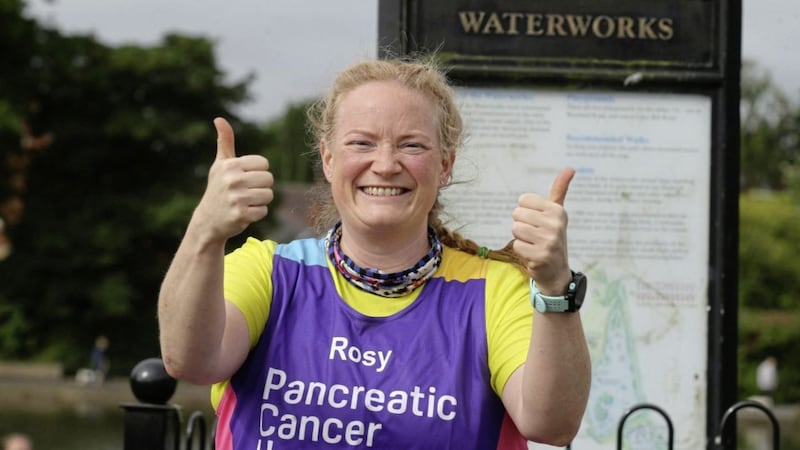 Rosy Ryan completed her 100th Parkrun at the Waterworks in North Belfast on Saturday. Picture By Hugh Russell 