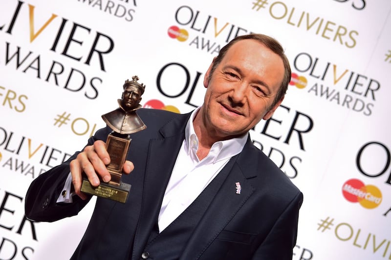 Kevin Spacey attending the Olivier Awards in 2015