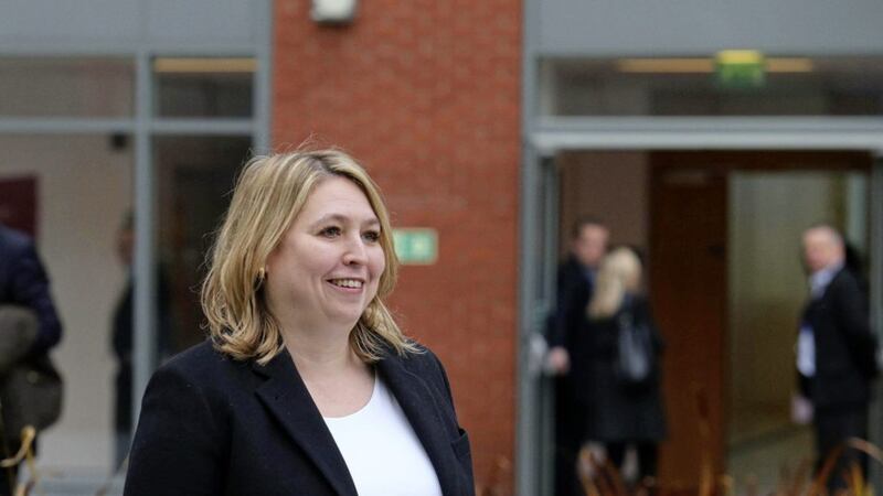 Secretary of State Karen Bradley after meeting business leaders in Belfast about the Brexit deal. Picture by Mal McCann 