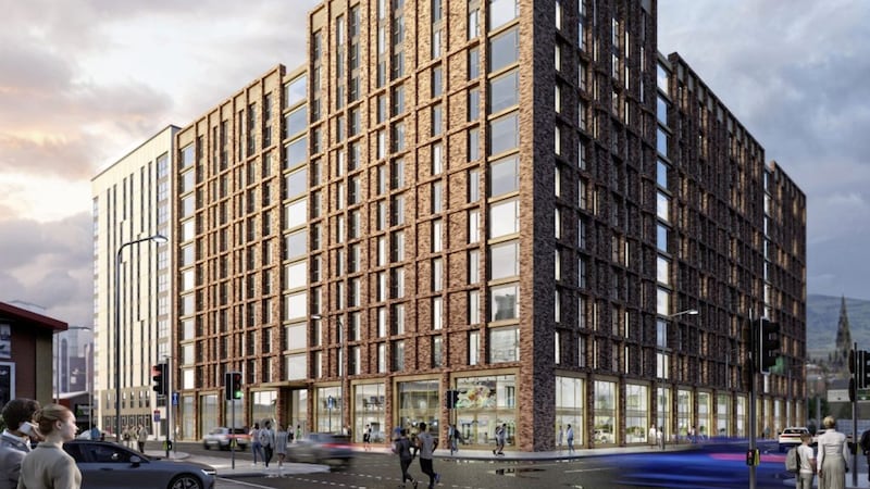 Artist&#39;s impression of the 774-bed Student Roost development on Belfast&#39;s Nelson Street. 