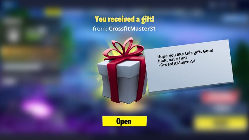 Epic Games allows players to send virtual items for a limited time.