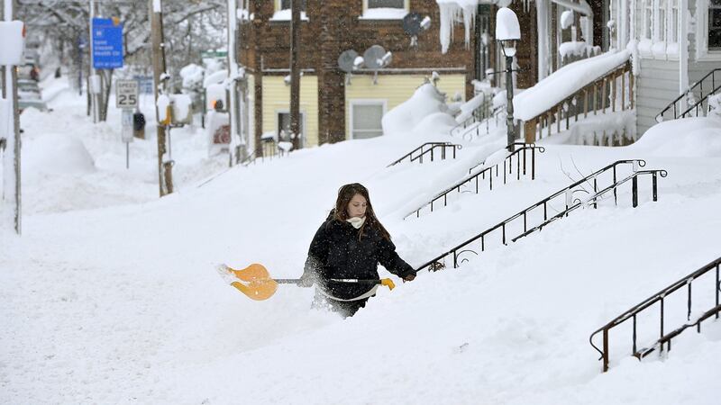 Christmas Day saw 34 inches of snow fall in the city of Erie.