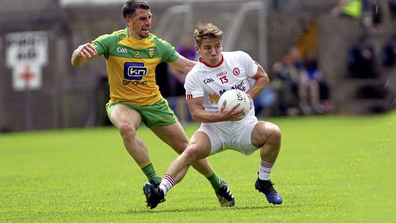 Mark Bradley will be key to Tyrone&#39;s success later in the year. Picture by Seamus Loughran 