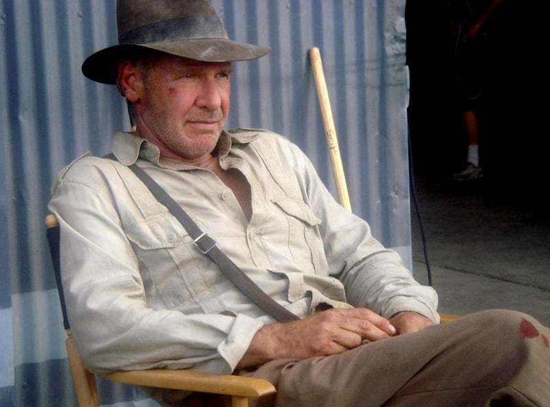 Harrison Ford in his role as Indiana Jones. Steven Spielberg