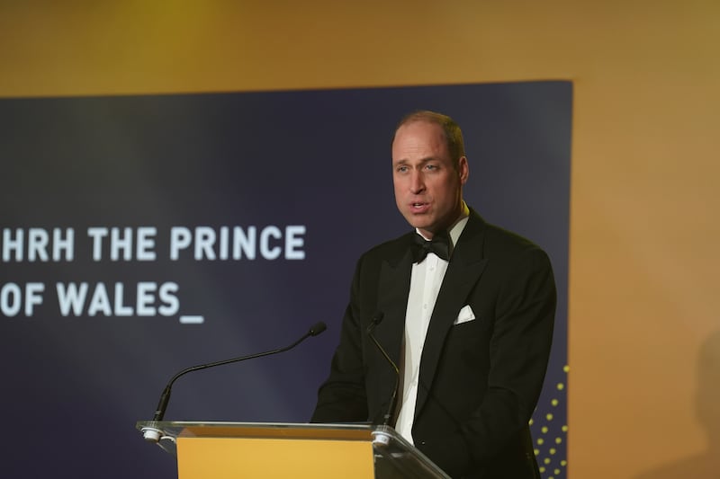 The Prince of Wales making a speech during the Diana Legacy Awards