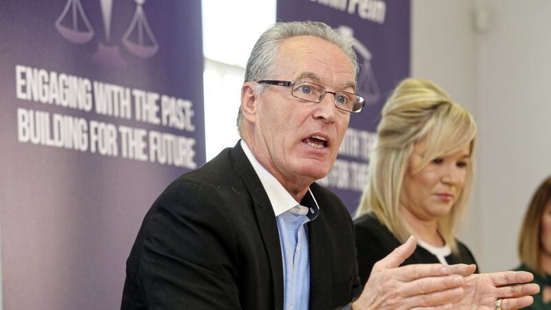 Sinn F&eacute;in policing spokesman Gerry Kelly, pictured with party vice-president Michelle O&#39;Neill. Picture by Mal McCann. 