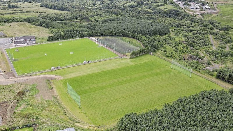 Lamh Dhearg shows off its new pitch that will be officially opened on Sunday Images supplied by Jim Corr 