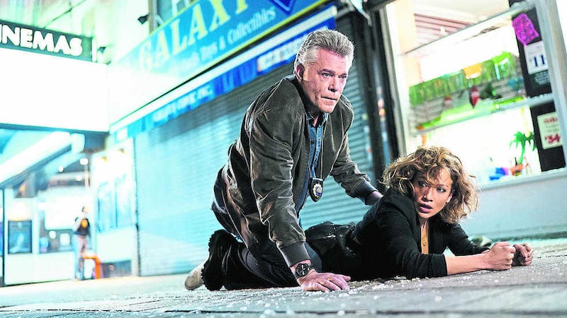 Ray Liotta and Jennifer Lopez in Shades of Blue, which starts on Tuesday. Left, Goodfellas star Liotta with his daughter Karsen Liotta (17), who is also an actress 
