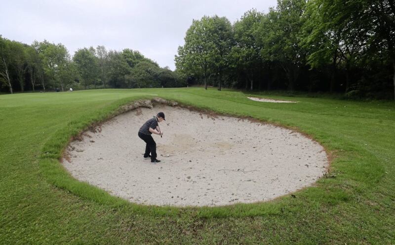 Aaron O'Reilly (11) at Dunmurry Golf Club in Belfast. Picture by Niall Carson, Press Association