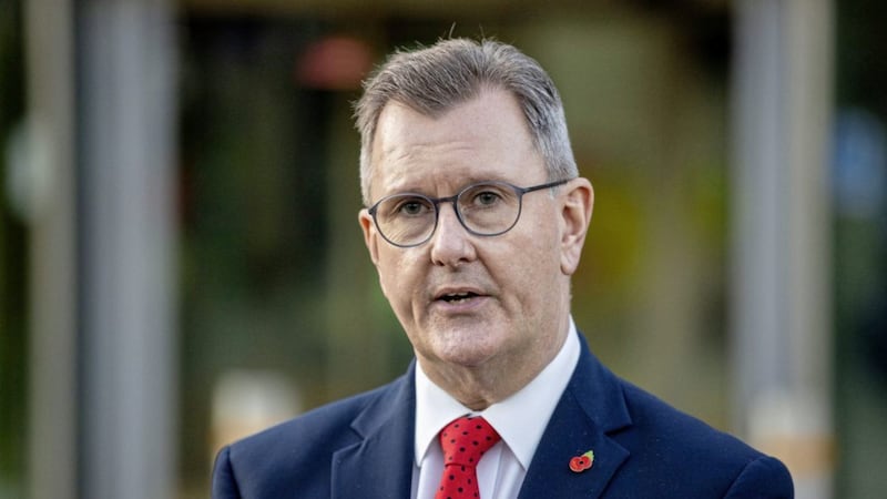 DUP leader Sir Jeffrey Donaldson has lost the lifeboat of remaining Lagan Valley MP until the next general election, should a Stormont executive not be formed or collapse after May&rsquo;s assembly election. Liam McBurney/PA Wire. 