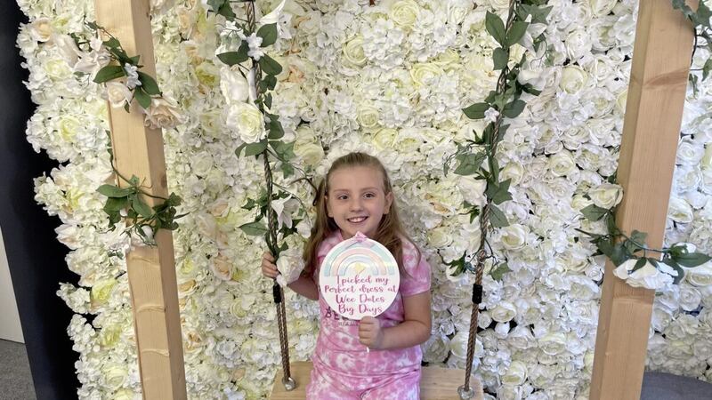 Abbie&#39;s First Holy Communion preparation began this week with a trip to find the perfect dress 