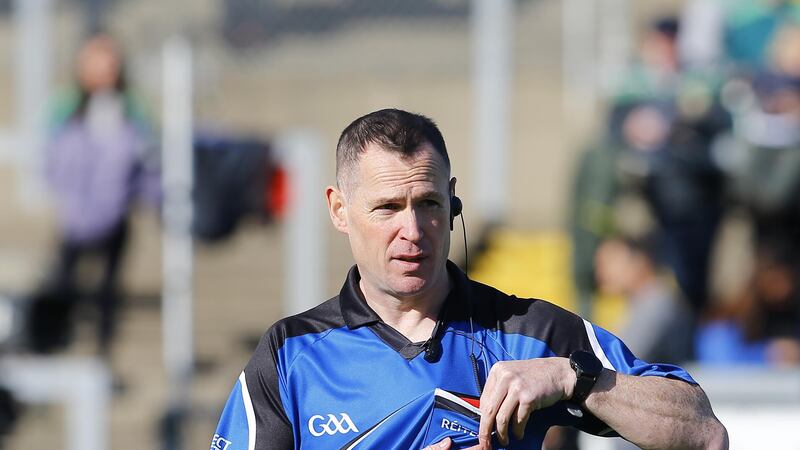 Annaclone referee Brian Higgins ended up taking control of Sunday's Down final between Kilcoo and Burren
