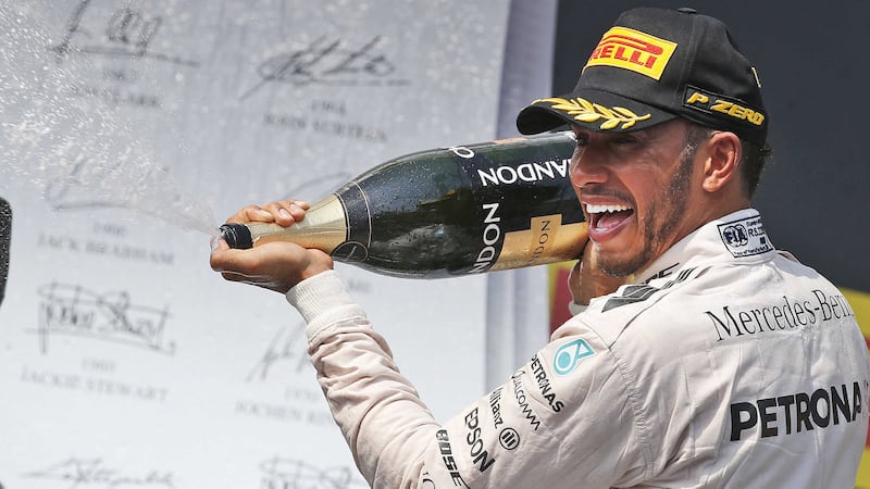 Hamilton&nbsp;cruised to a record-breaking fifth victory at the Hungarian Grand Prix<br />Picture by PA