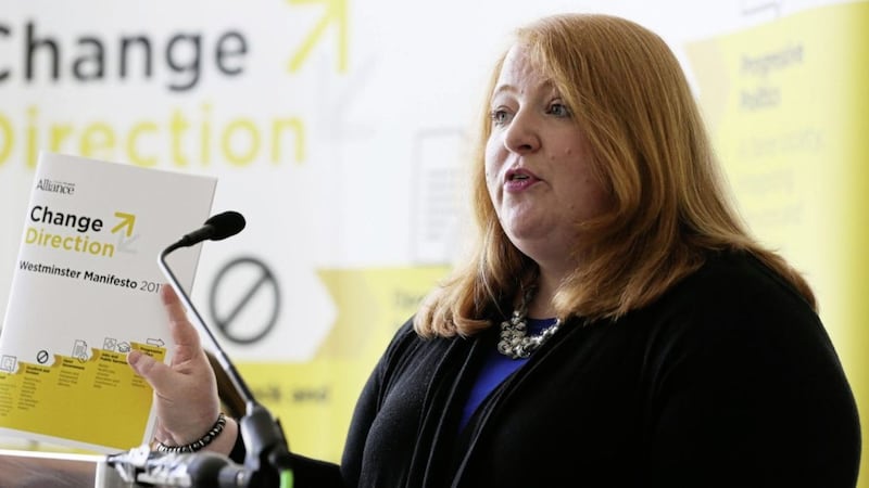 Naomi Long was scheduled to speak at Our Future Our Choice NI but withdrew at short notice. Picture by Brian Lawless/PA Wire 
