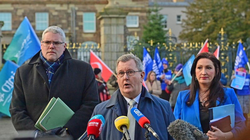 Political party's at Hillsborough Castle for talks with Chris Heaton-Harris