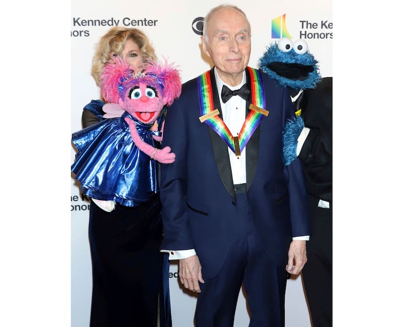 Lloyd Morrisett appears with muppet characters at the 42nd Annual Kennedy Centre Honours at the Kennedy Centre in 2019