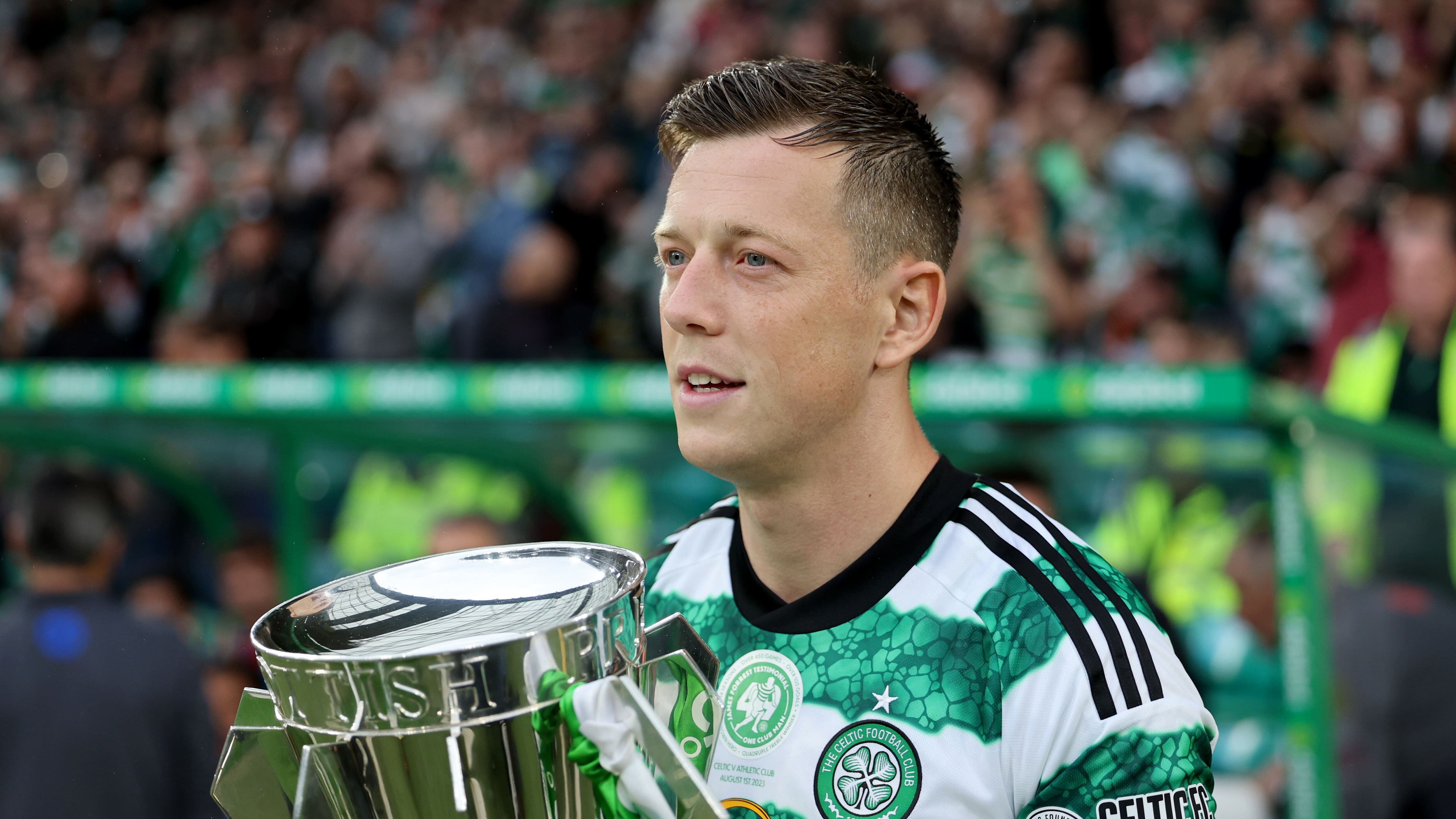 Callum McGregor aims to hold on to the Premiership trophy (Robert Perry/PA)