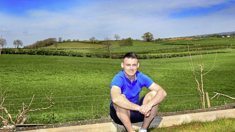 Eoin Bradley at his home in Kilrea ahead of today&#39;s Irish Cup final with Coleraine Picture: Margaret McLaughlin 