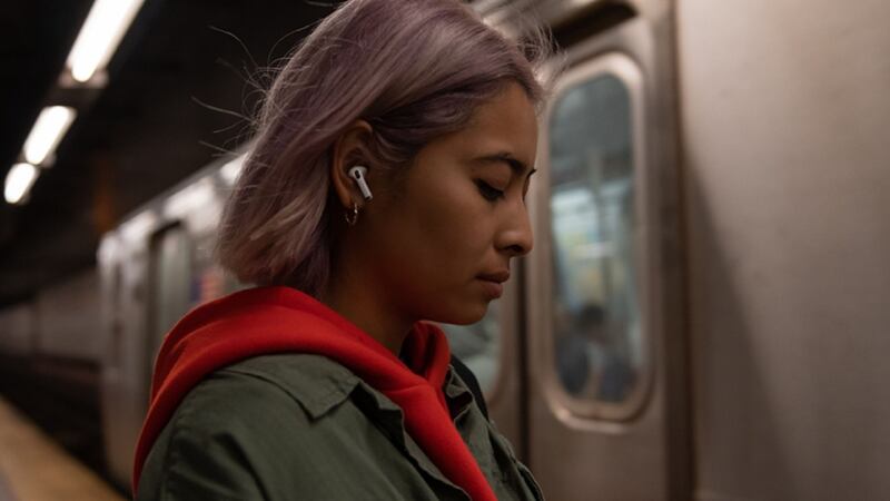The third-generation wireless earphones will be the first to support active noise-cancelling.