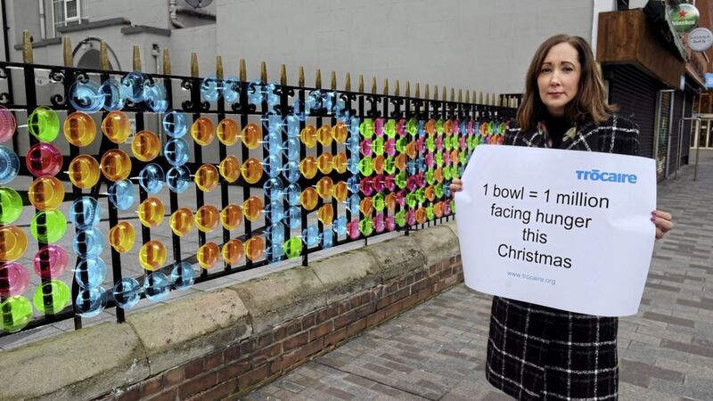 Northern Ireland Head Siobhan Hanley launched the charity&#39;s Christmas Appeal at St. Mary&#39;s Church in Belfast. Picture by Justin Kernoghan 