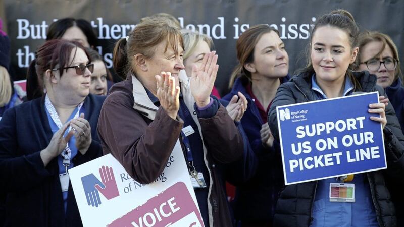 Members of the Royal College of Nursing have voted to strike on December 18 over staffing and pay. It will be the first strike in the trade union&#39;s 103-year history. Picture Mal McCann. 