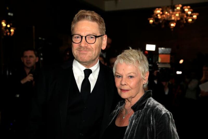 Dame Judi with Sir Kenneth Branagh at the Critics’ Circle Film Awards in London