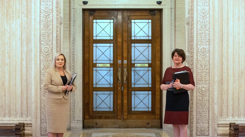 First Minister Arlene Foster and deputy First Minister Michelle O’Neill had to work together