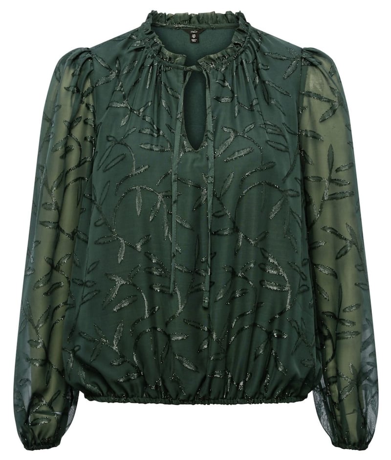 M&amp;Co Green Sparkle Blouse, &pound;34.99, available from M&amp;Co