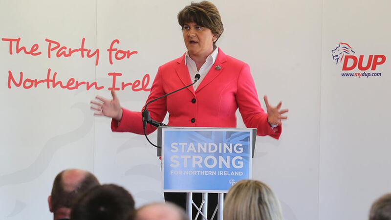 DUP Party Leader Arlene Foster during the Launch of the DUP's General election campaign launch at the Castlereigh Hills Golf in East Belfast on Monday, ahead of the election on the 8th of June. Picture by Hugh Russell&nbsp;