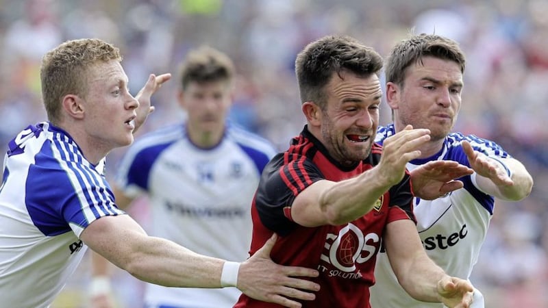 Down forward Mark Poland suffered a bad gash and concussion in the closing stages of Sunday&#39;s Ulster final against Tyrone 