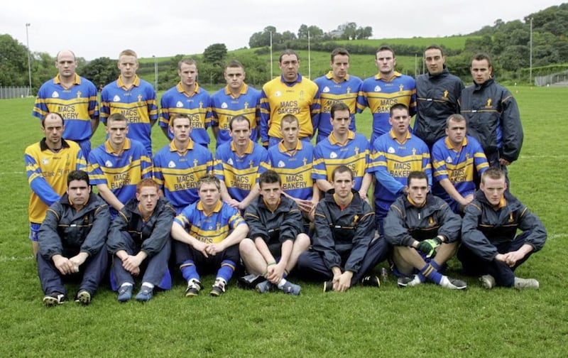 Niall McGinn (middle row, centre) lining out for Donaghmore in his younger days 