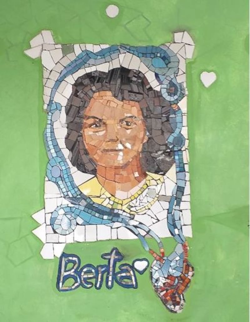 &nbsp;A mosaic memorial to Berta C&aacute;cers at Utopia. Picture by Maeve Connolly
