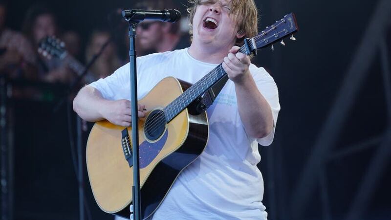 Lewis Capaldi had to stop singing during his Glastonbury set due to losing his voice and tics (Yui Mok/PA)