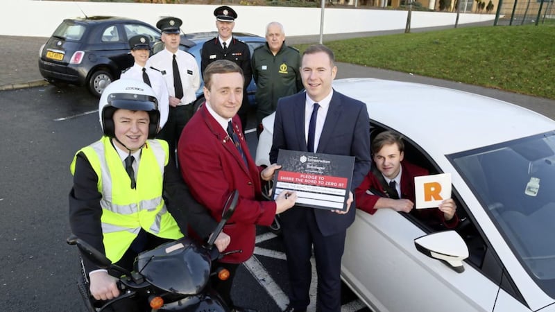 Roads minister Chris Hazzard launches a driver road safety pledge&rsquo; encouraging inexperienced drivers to develop good behaviours on our roads 