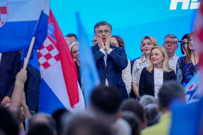 The HDZ party of Andrej Plenkovic has largely held office since Croatia gained independence (Darko Bandic/AP)