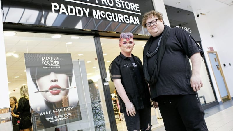 Make Up Pro Store founder Paddy McGurgan (right) with make-up artist Aaron Toland 