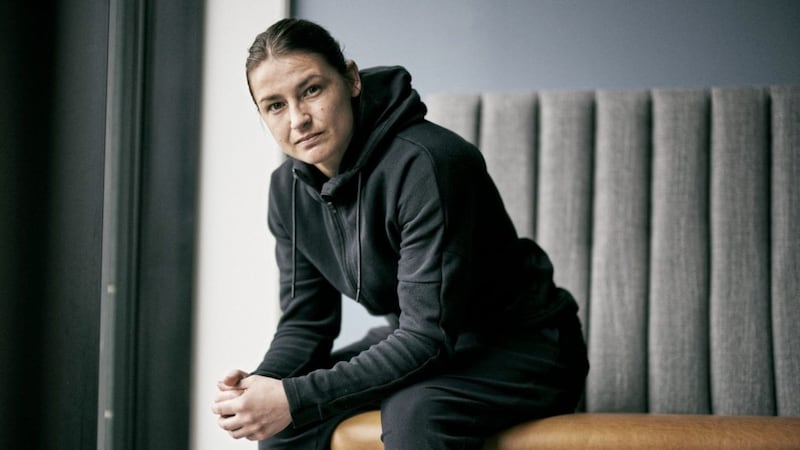 Katie Taylor in relaxed mood ahead of Saturday night&#39;s fight with Natasha Jonas in Manchester. Picture: Mark Robinson Matchroom Boxing 