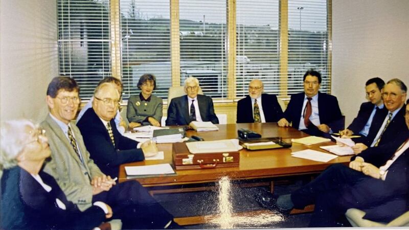 A photo of the SDLP negotiating team in the run-up to the 1998 Good Friday Agreement. Picture by Conall McDevitt/Twitter. 