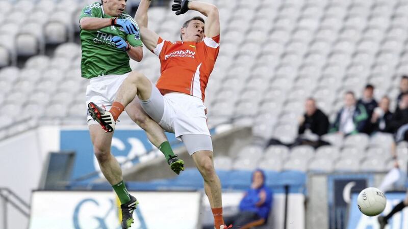 Paul McCusker is the one Fermanagh injury doubt ahead of today&#39;s Division Three final meeting with Armagh. The sides met in the 2015 decider, in which the Orchard were victorious. Picture by Philip Walsh 