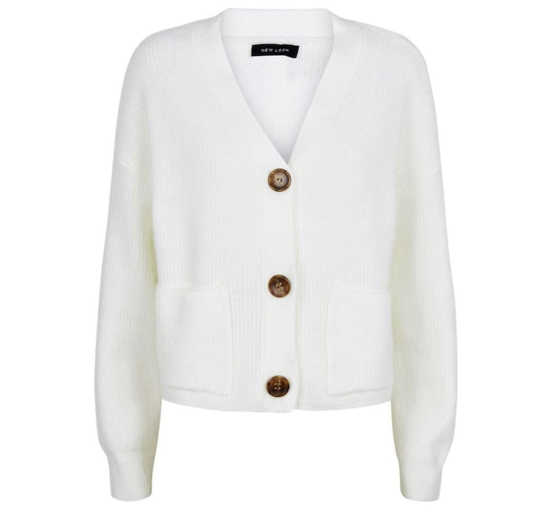 New Look Off White Knit Patch Pocket Cardigan, &pound;19.99, available from New Look
