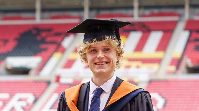 Adam Bale graduated in law from Sunderland University (Sunderland University/PA)
