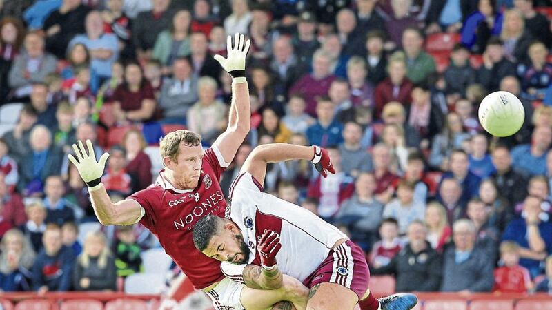 Old-timer Patsy Bradley has been instrumental in Slaughtneil&#39;s recent domination of Derry and Ulster club football Picture by Margaret McLaughlin 