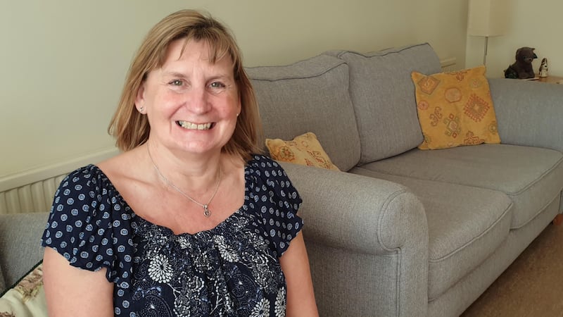 Gaye Greely had no symptoms and no family history of cancer – but an accident during swimming training led to the discovery of a 4cm tumour.