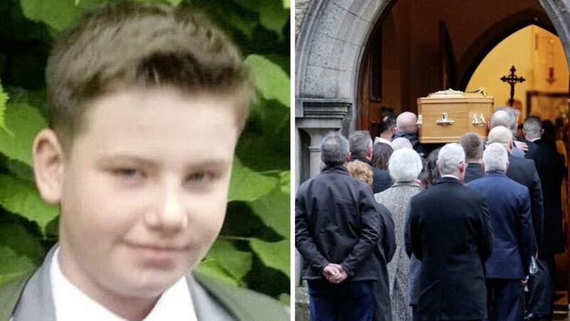 Mourners gathered in north Belfast yesterday for Requiem Mass for Cillian Draine (11), who died on Friday&nbsp;