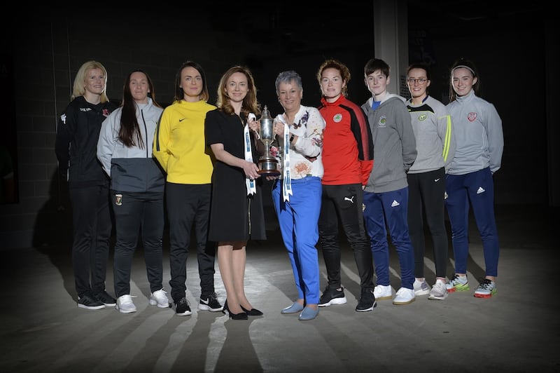 The Danske Bank Women&rsquo;s Premiership season was officially launched at  Windsor Park last Wednesday night.  Pictured at the launch are Julie Nelson (Crusaders), Emma Higgins (Glentoran),  Laura Clarke (Comber Rec), Marissa Callaghan (Cliftonville), Kirsty McGuinness  (Linfield), Claragh Connor (Sion Swifts) and Bronagh McGuinness (Derry City)  with Sue O'Neill (chair of NIFLWomen&rsquo;s Premiership committee) and Vicky Davies  (MD of strategy and corporate development at Danske Bank)