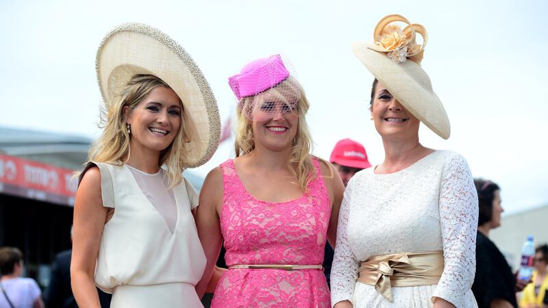 Clodagh Irwin, Ann Killeen and Eimer O'Shea from Killorgan enjoy Ladies' Day&nbsp;