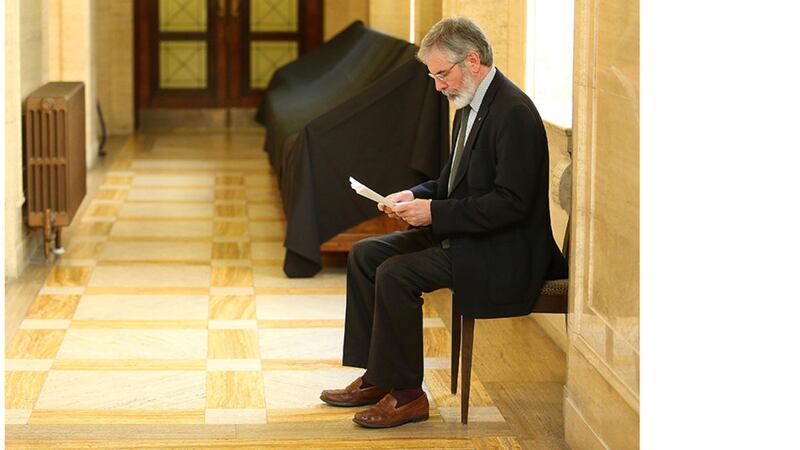 Sinn F&eacute;in President Gerry Adams