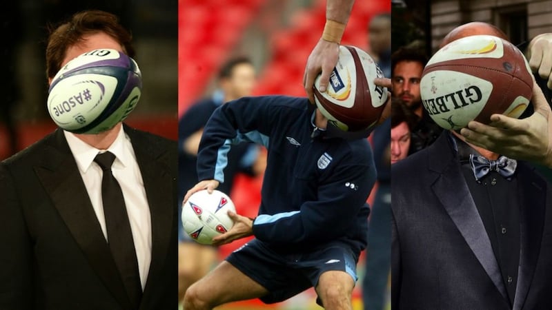 Quiz: Can you spot which famous rugby fans are hiding behind the balls?