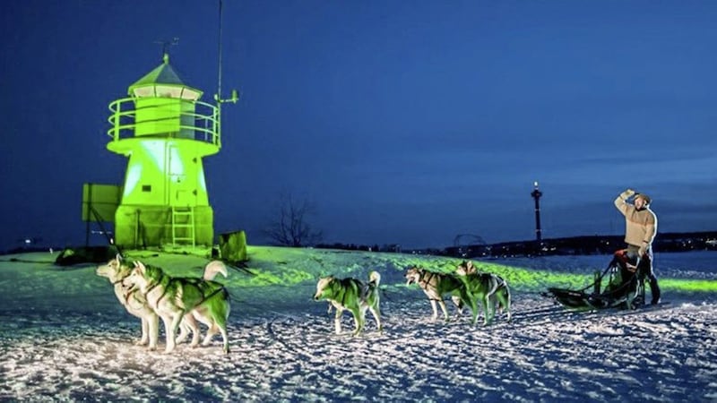 Lighthouse on the frozen lake in Finland joins Tourism Ireland&rsquo;s &#39;Global Greening&#39; initiative. Picture by Tourism Ireland 