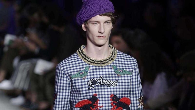 Gucci men&#39;s Spring-Summer 2016 collection, part of the Milan Fashion Week, unveiled in Milan 